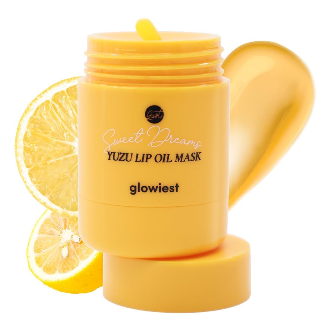 Glowiest Sweet Dreams Lip Oil Mask (Yuzu) | Hydrating Rich Oil-Gel-Layer, Extra Moisture, Boosting Nourishing, Long-Lasting Moisture, Korean Skin Care, K-Beauty