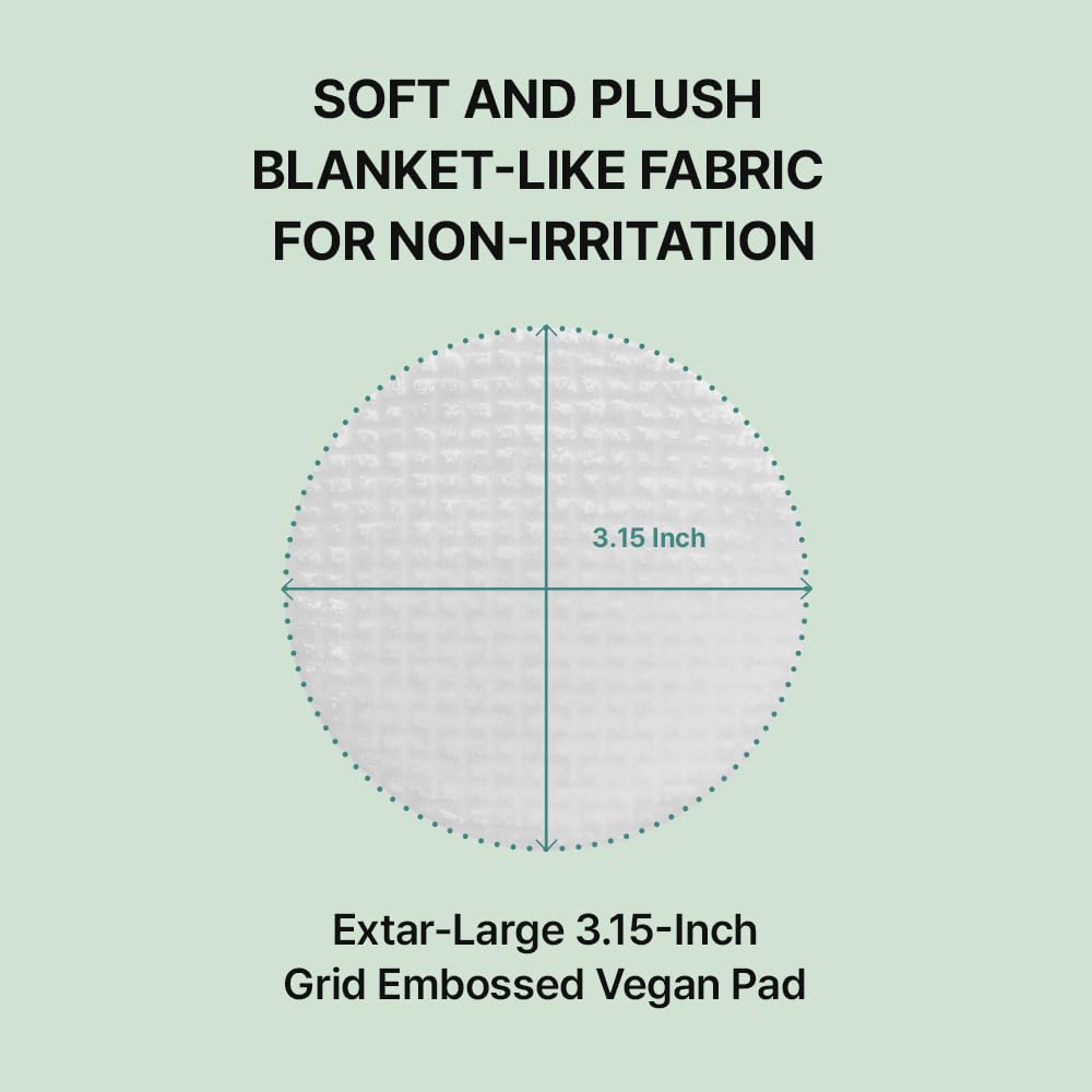 NEEDLY Mild Cleansing Pad, Makeup Remover for Sensitive Skin, Triple Deep Cleansing, Barrier Care with Only Two Surfactants & Panthenol, Extra-Large Soft Vegan Pad, Korean Skincare