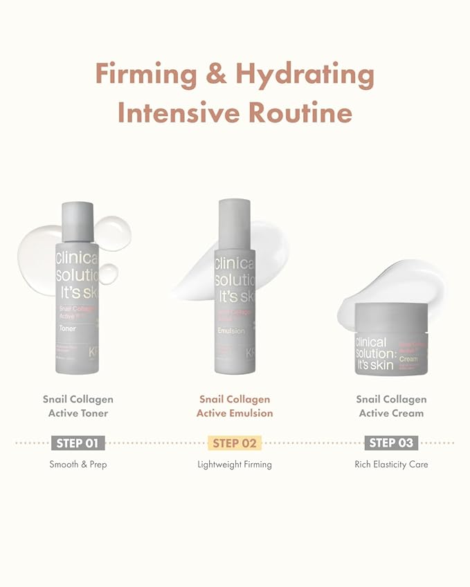 It'S SKIN Snail Collagen Active Emulsion 4.05 Fl Oz, lightweight hydrating & firming lotion with snail mucin, dual collagen, and chestnut extract for pore care and smooth skin, Korean Skincare