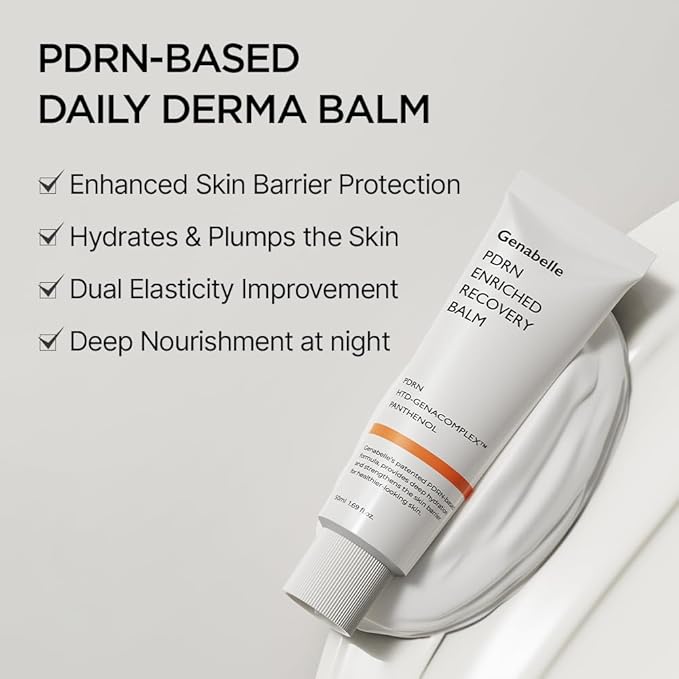 PDRN Enriched Recovery Balm – 5,000 ppm PDRN & 10,000 ppm Panthenol Soothing Repair Cream for Sensitive Skin, Hydration & Barrier Strengthening, 50 ml (1.69 fl oz)