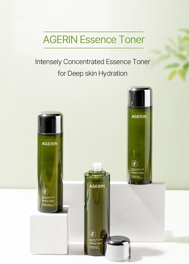 Essence Toner with Ageratum for Sensitive and Dry Skin, Anti-Itch, Steroid Free, Skin Trouble Care, Calming Skin, Refreshing, Hydrating, Purifying, Cruelty Free, Vegan (4.39 Ounces)