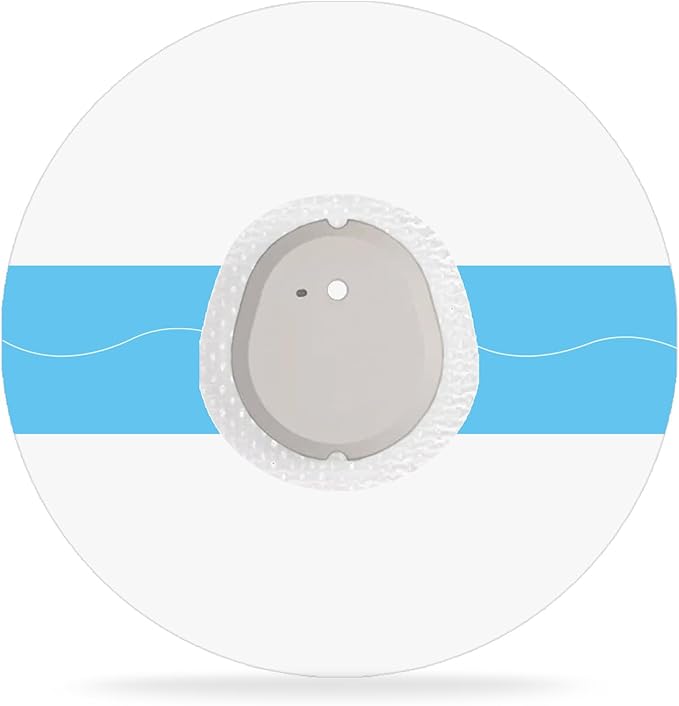 Adhesive Patches for G7 & Stelo 60 Pack Waterproof Overpatch for G7 & Stelo CGM Protection Patch Hypoallergenic & Latex-Free 10-15 Days Long Stay Without Glue in The Center (Clear)