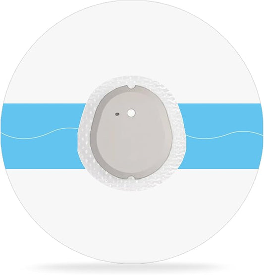 Adhesive Patches for G7 & Stelo 60 Pack Waterproof Overpatch for G7 & Stelo CGM Protection Patch Hypoallergenic & Latex-Free 10-15 Days Long Stay Without Glue in The Center (Clear)