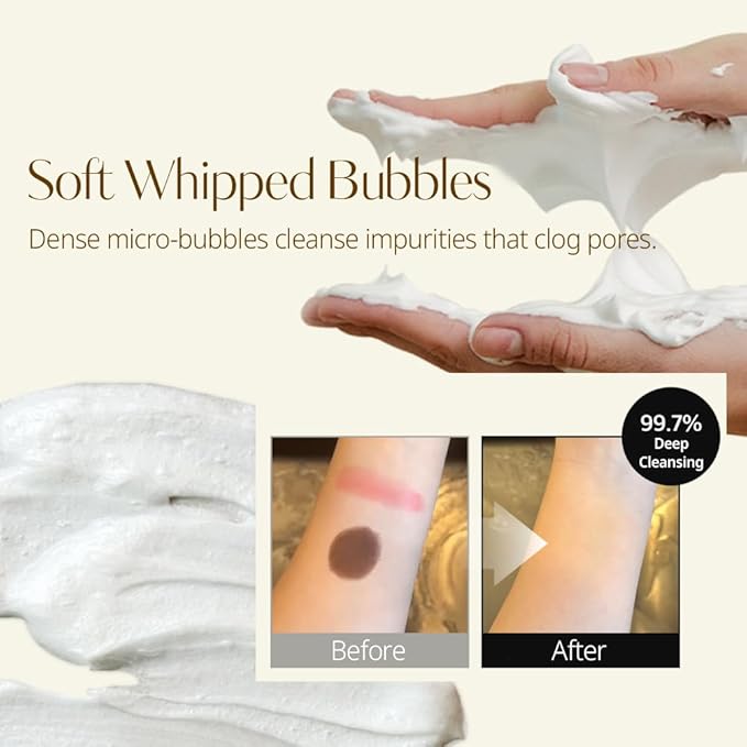 Mega Bubble Cleansing Foam 7.4 oz. 2 Pack – Deep Pore Facial Cleanser with Glutathione & Vitamn C,E - Gentle Hypoallergenic Moisturizing Wash for Sensitive Skin - Korean Skincare