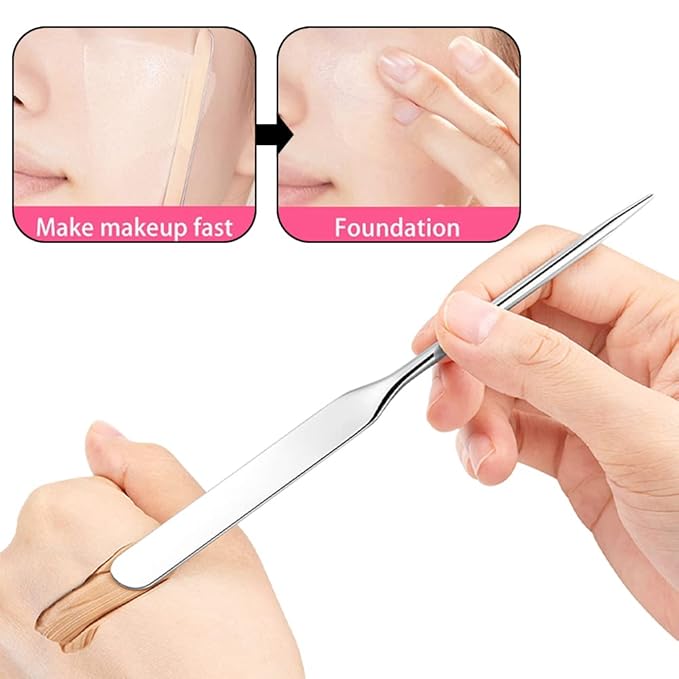 6 Pack Stainless Steel Makeup Spatula Foundation Liquid