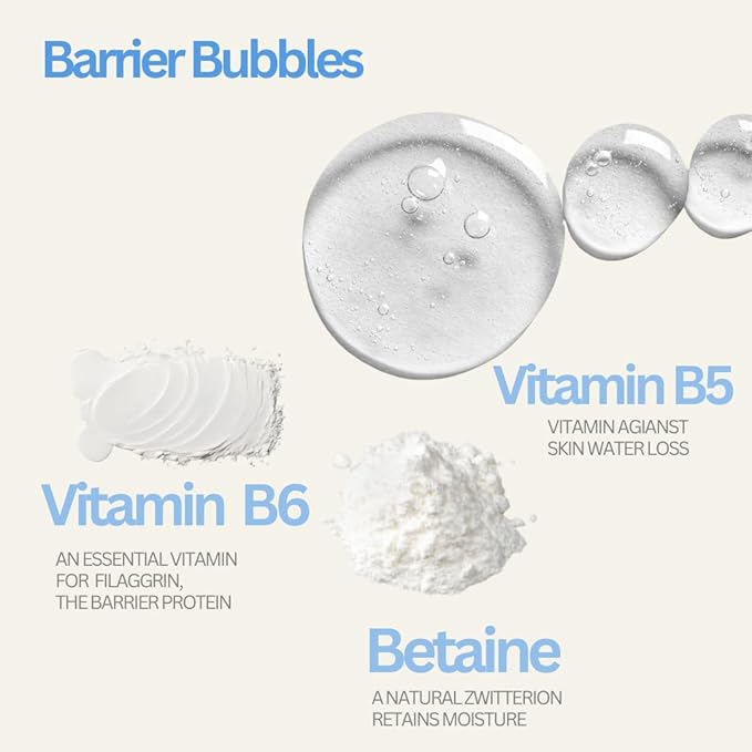 FreshCult Barrier Care Cleanser BBB Foaming Facial Wash for Sensitized Barrier and Retinoid Recovery - B5, B6, Betaine - SLS & Fragrance-Free