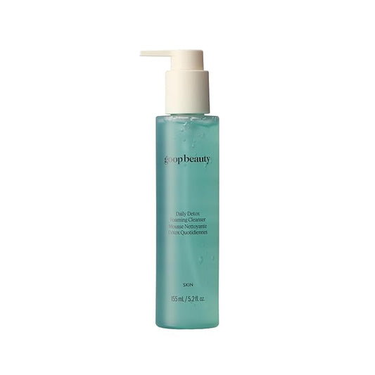 goop Beauty Daily Detox Foaming Cleanser | Hydrating Face Wash to Remove Makeup, Oil, & Dirt | Malachite, AHAs, & Glycerin | 5.2 fl oz