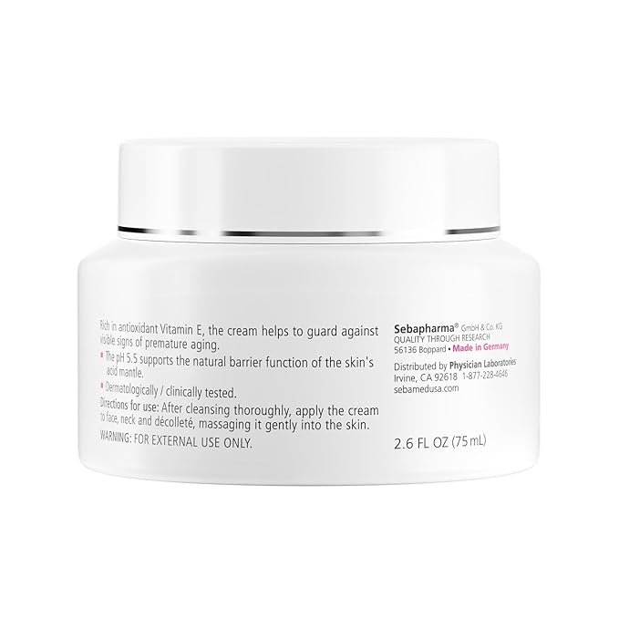 SEBAMED Moisturizing Face Cream for Sensitive Skin Antioxidant pH 5.5 Vitamin E Hypoallergenic 2.6 Fluid Ounces (75mL) Ultra Hydrating Dermatologist Recommended Moisturizer (Pack of 2)
