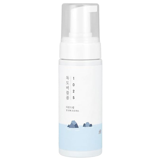 ROUND LAB 1025 Dokdo Bubble Foam Cleanser, Gentle Face Wash for Sensitive Skin, Low pH 5.5, Hydrating Korean Skincare, Soothing Panthenol & Deep Sea Water, Hypoallergenic, Fragrance-Free (5.07 Fl Oz)