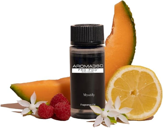 Aroma360 - Mystify Pro Pod Fragrance Oil Blend | Hotel Inspired Luxury Essential Oil Diffuser | Aromatherapy Scent Diffuser Oil | Citrus, Green Melon and Raspberry 1.7 fl oz, 50 mL