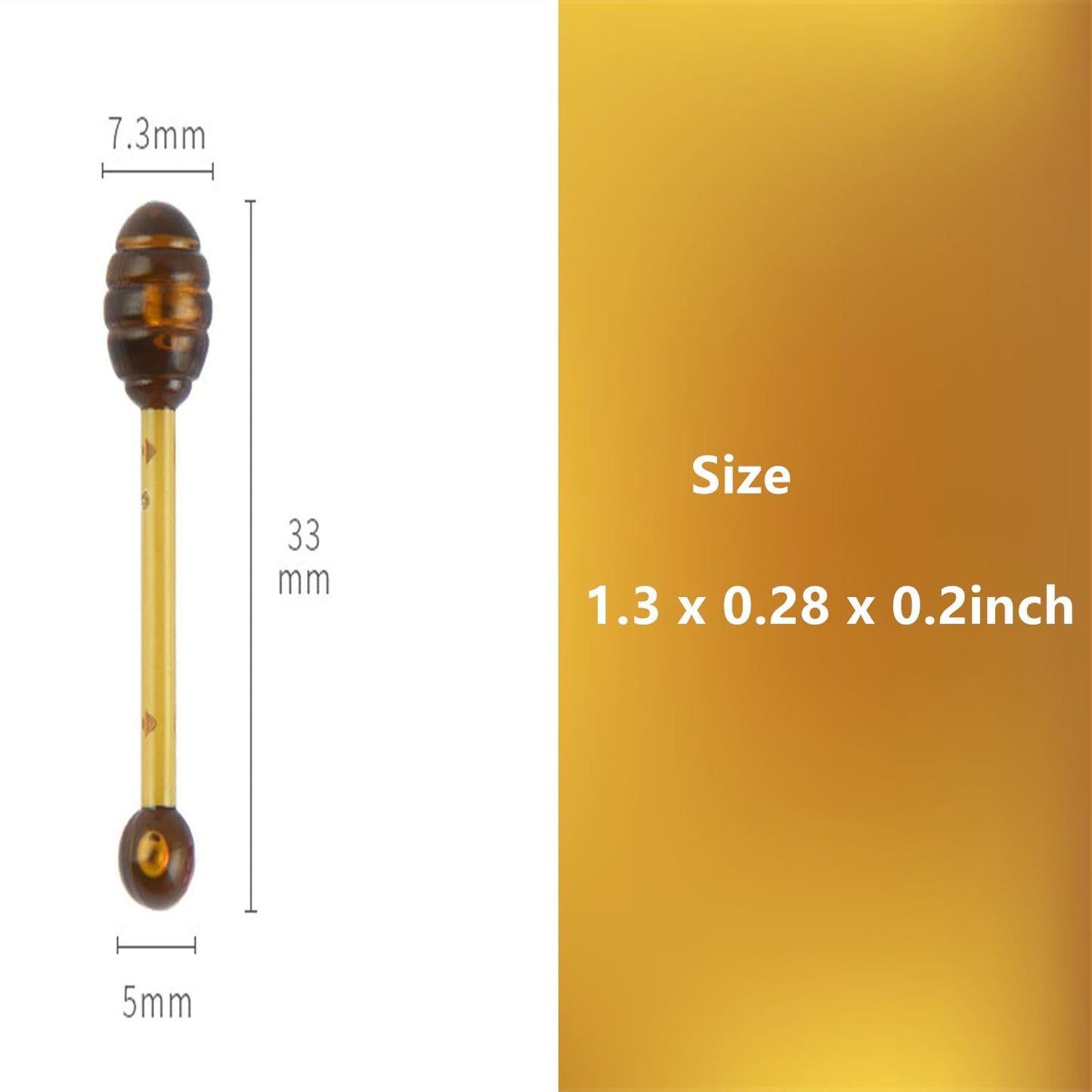 30 PCS Lip Balm Applicators Stick Honey Dipper Small Spoon Multiple Colour Honey Jar Jam Mini Lip Gloss Stick for Lip Balm