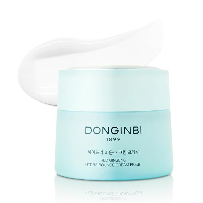 Donginbi Red Ginseng Hydra Bounce Cream Fresh - Firming Cream with Korean Red Ginseng and Hyaluronic Acid, Face Moisturizer for Dry Skin, Korean Skin Care Gifts for Women, 0.84 oz / 25 ml