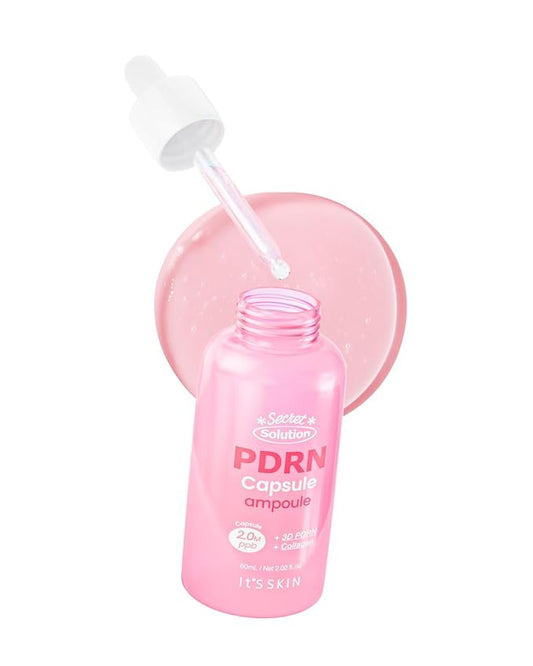 It'S SKIN Secret Solution PDRN Capsule Ampoule 2.02 fl oz, Hydrating & Firming Serum with Triple PDRN & Low Molecular Collagen, Moisturizing and Strengthening for Skin, Korean Skincare