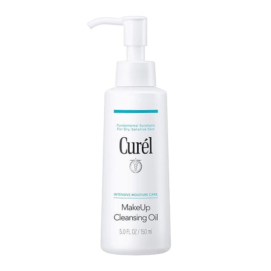 Curel Japanese Skin Care Makeup Cleansing Oil for Face, Oil-Based Makeup Remover for Dry, Sensitive Skin, Fragrance Free Facial Cleansing Oil, 5 Oz