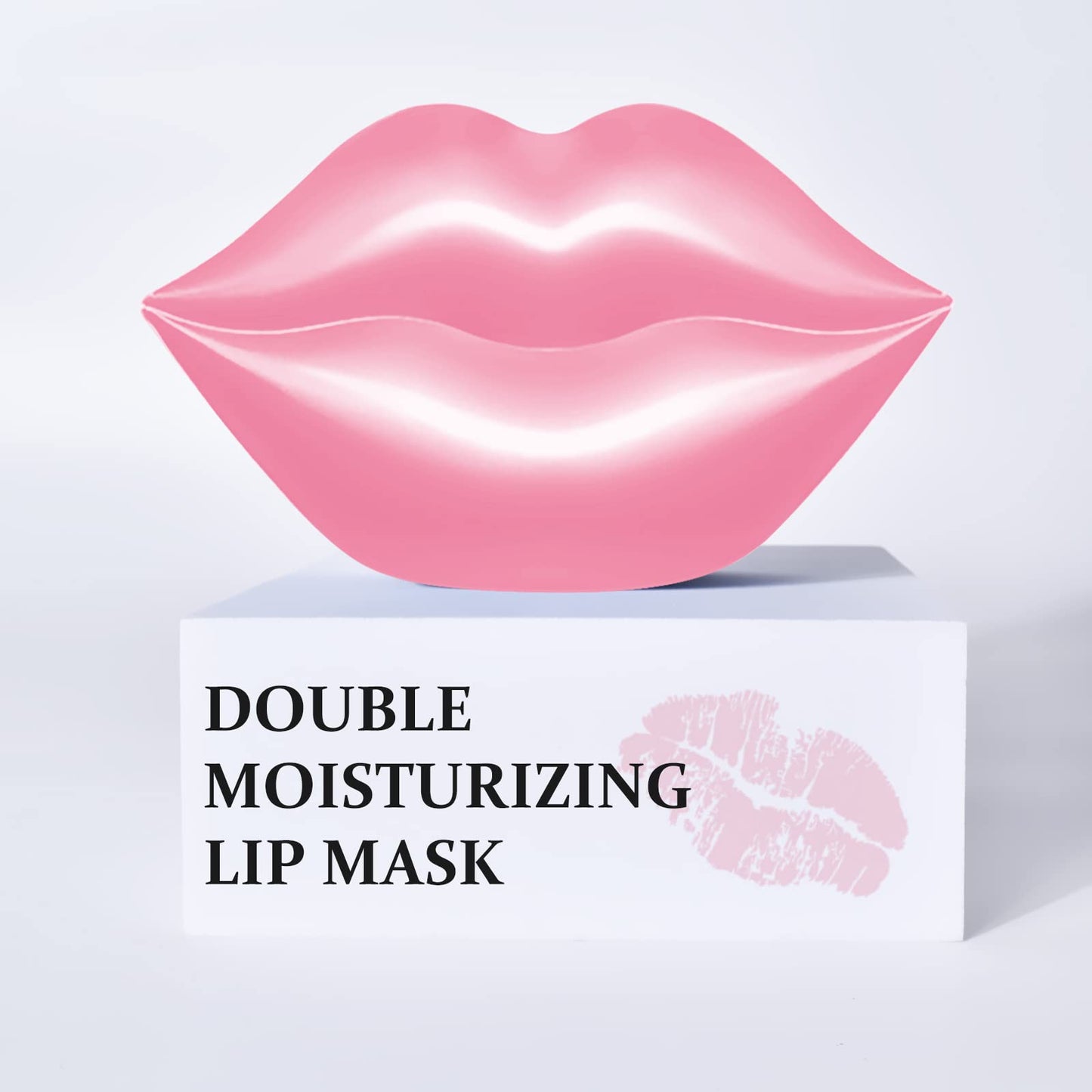 20Pcs Lip Mask Sheet,Pink Moisturizing Plumping Patches, Gel Treatment Masks for Dry Lips Plump Collagen Overnight Sleeping Lip Pads（Pink）
