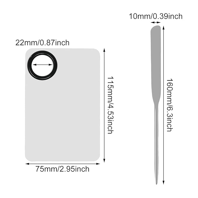 Honbay 1PCS Stainless Steel Makeup Spatula and 1PCS