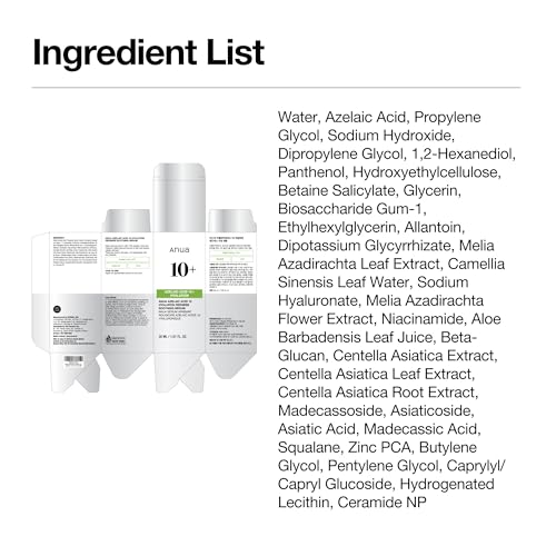 Anua Azelaic Acid 10 Hyaluron Redness Soothing Serum, Facial Serum for Sensitive skin, Hyaluronic Acid, Niacinamide, Spot Care, Natural Color, Vegan, Korean Skincare (30ml/ 1.01 fl oz.)