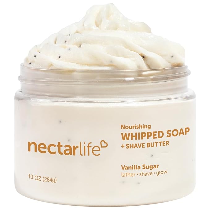 Nectar Life Whipped Soap and Shave Butter (10 Ounce, Vanilla)