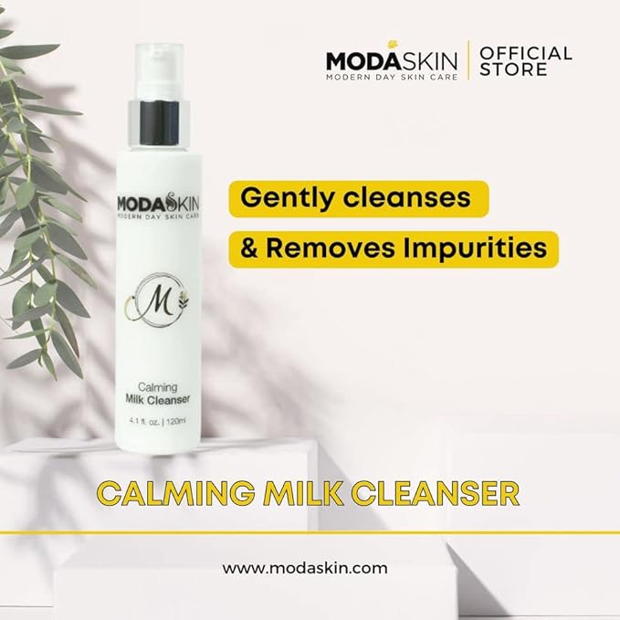 Calming Milk Facial Cleanser for all skin types with Chamomile Extract, Antioxidant & Coconut Oil that helps the Skin Generate & Tighten Spores 120 ml