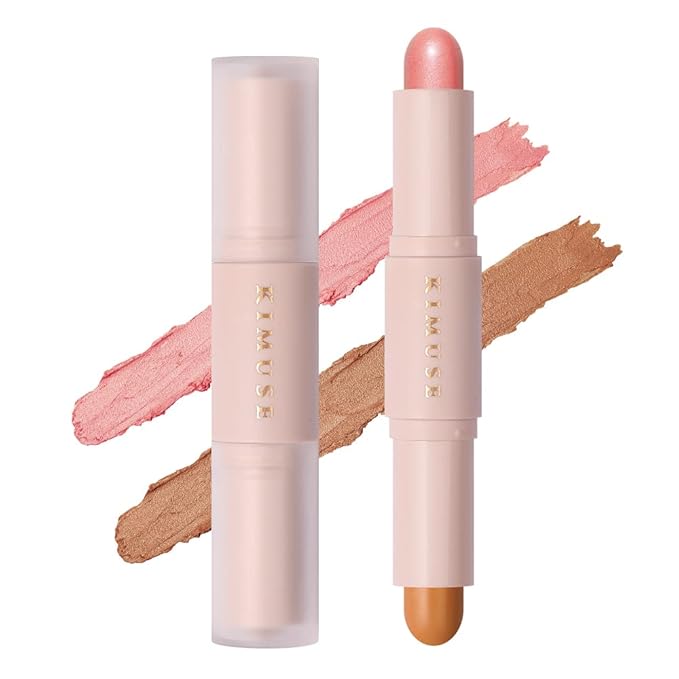 KIMUSE 2Color Dual Cream Contour Stick, Multi Blush Face Makeup