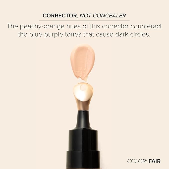 DRMTLGY Luminous Eye Corrector SPF 41, Under Eye Color Corrector for Dark Circles, Anti-Aging Tinted Eye Cream, Hydrating Eye Serum with Peach Undertone, Medium