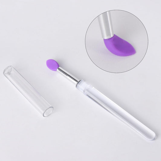 40Pcs Silicone Lip Brushes with Cap, Reusable Applicator Brushes for Eyeshadow, Lip Gloss Mask Cream