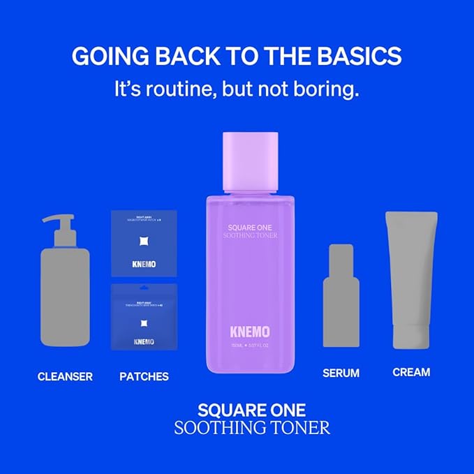 Square One Soothing Toner for Sensitive Skin with Calming CICA, Tea Tree, Anti-Sebum, Antioxidants, AHA, PHA, Niacinamide, Vegan, Cooling, Fragrance-Free | 5.07 fl oz ✦ 150ml