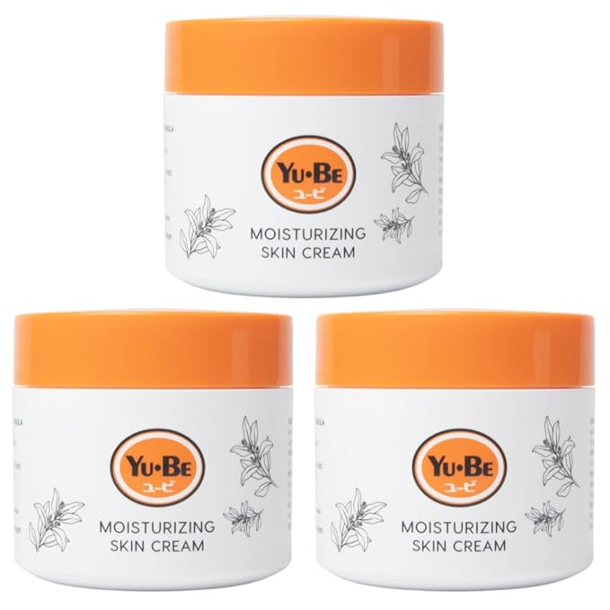 Yu-Be Moisturizing Skin Cream 4.4 Fl. Oz. Jar I Deeply Hydrating Non-Greasy Moisturizer for Dry Skin I Soothing Camphor Calms, Cools, & Relieves Skin I Vitamins Nourish, Repair & Rejuvenate (3)