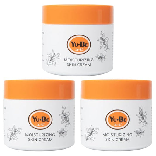Yu-Be Moisturizing Skin Cream 4.4 Fl. Oz. Jar I Deeply Hydrating Non-Greasy Moisturizer for Dry Skin I Soothing Camphor Calms, Cools, & Relieves Skin I Vitamins Nourish, Repair & Rejuvenate (3)