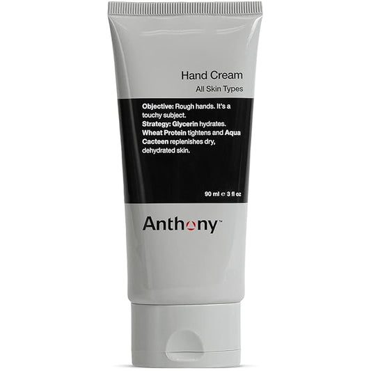 Anthony Hand Cream, 3 Fl Oz, Contains AHAs, Coconut Oil, Shea Butter, Glycerin, Aqua Cacteen; Heals, Hydrates, Soothes Dry, Chapped, Cracked Hands; Diminishes Tough Calluses