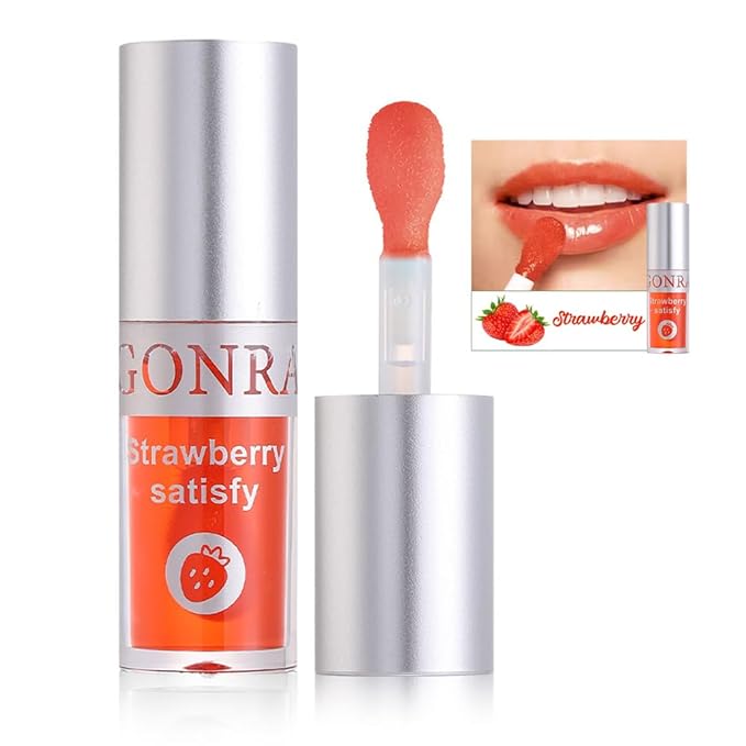 AKARY Hydrating Lip Glow Oil with Big Brush Lip