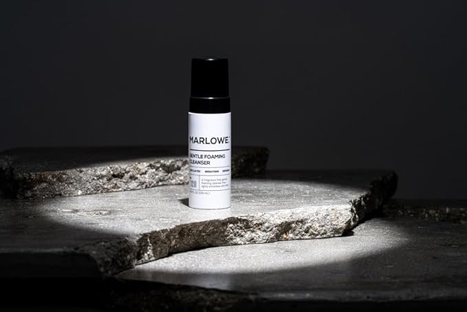 MARLOWE. No. 129 Gentle Foaming Facial Cleanser 4.5 Oz, Exfoliating, Brightening & Protective Daily Mens Face Wash with PHA, Natural Green Tea Extracts & Antioxidants, Unscented & Vegan