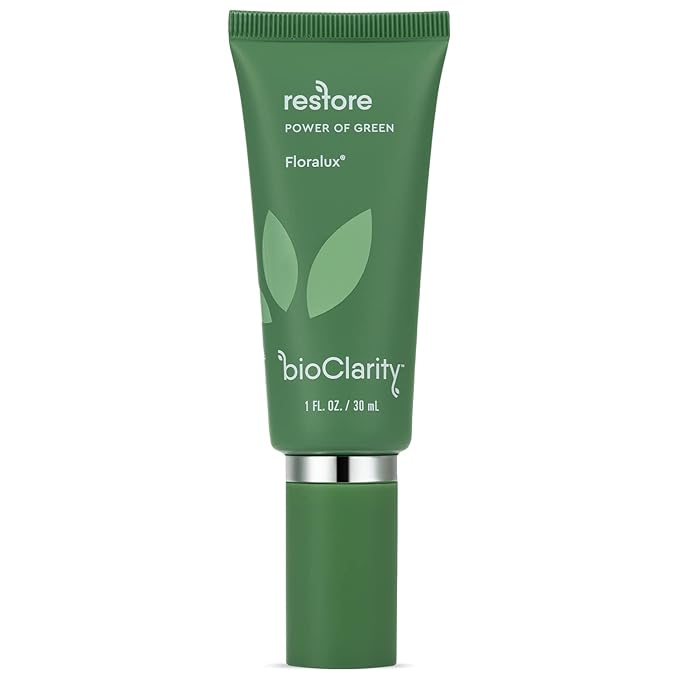 bioClarity Restore, Gel-Based Serum | 100% Vegan, Clean Ingredients | Contains Floralux Naturally made from Chlorophyll (1 Fl Oz)