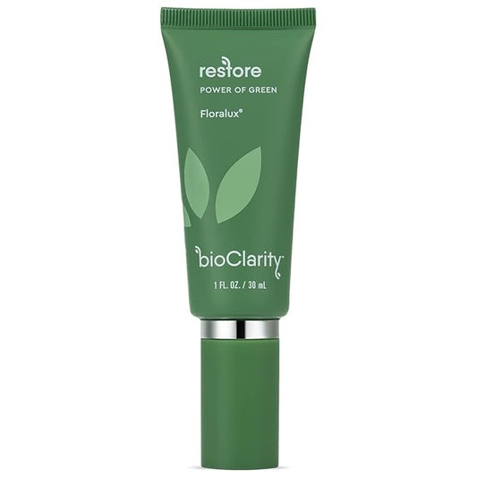 bioClarity Restore, Gel-Based Serum | 100% Vegan, Clean Ingredients | Contains Floralux Naturally made from Chlorophyll (1 Fl Oz)