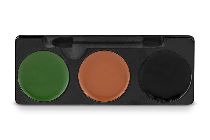 Mehron Makeup Tri-Color Character Makeup Palette | Halloween, 7 oz