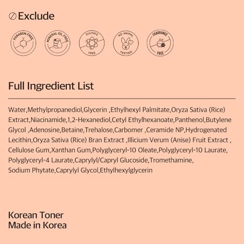 Rice Glow Bubble Toner 3.38 fl oz - Hydrating Milky Toner for Sensitive and Dry Skin, with Niacinamide and Rice Extract to Support Radiant Skin, Easy-to-Carry Size for Daily Korean Skincare Routine