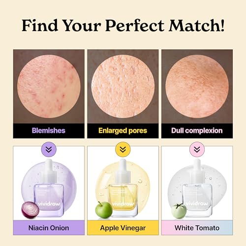 Vividraw Discovery Kit – Korean Skin Care Set for Women with 5 Serums for Daily Skincare, Travel-Size, Teen Girl Trendy Stuff with Targeted Solutions for Hydration, Firming, Calming, Gift Set