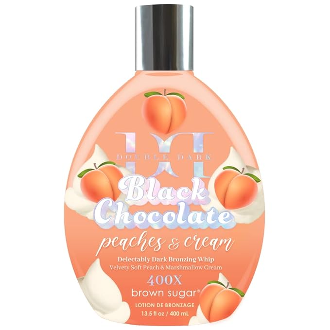 Brown Sugar Peaches & Cream 400X Double Dark Black Chocolate Bronzing Whip 13.5oz
