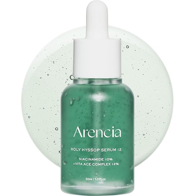 Hyssop Glow Serum, 10% Niacinamide, 12% Vitamin A,C,E - Hydrating, Moisturizing, Anti-Aging Serum for Korean Glass Skin