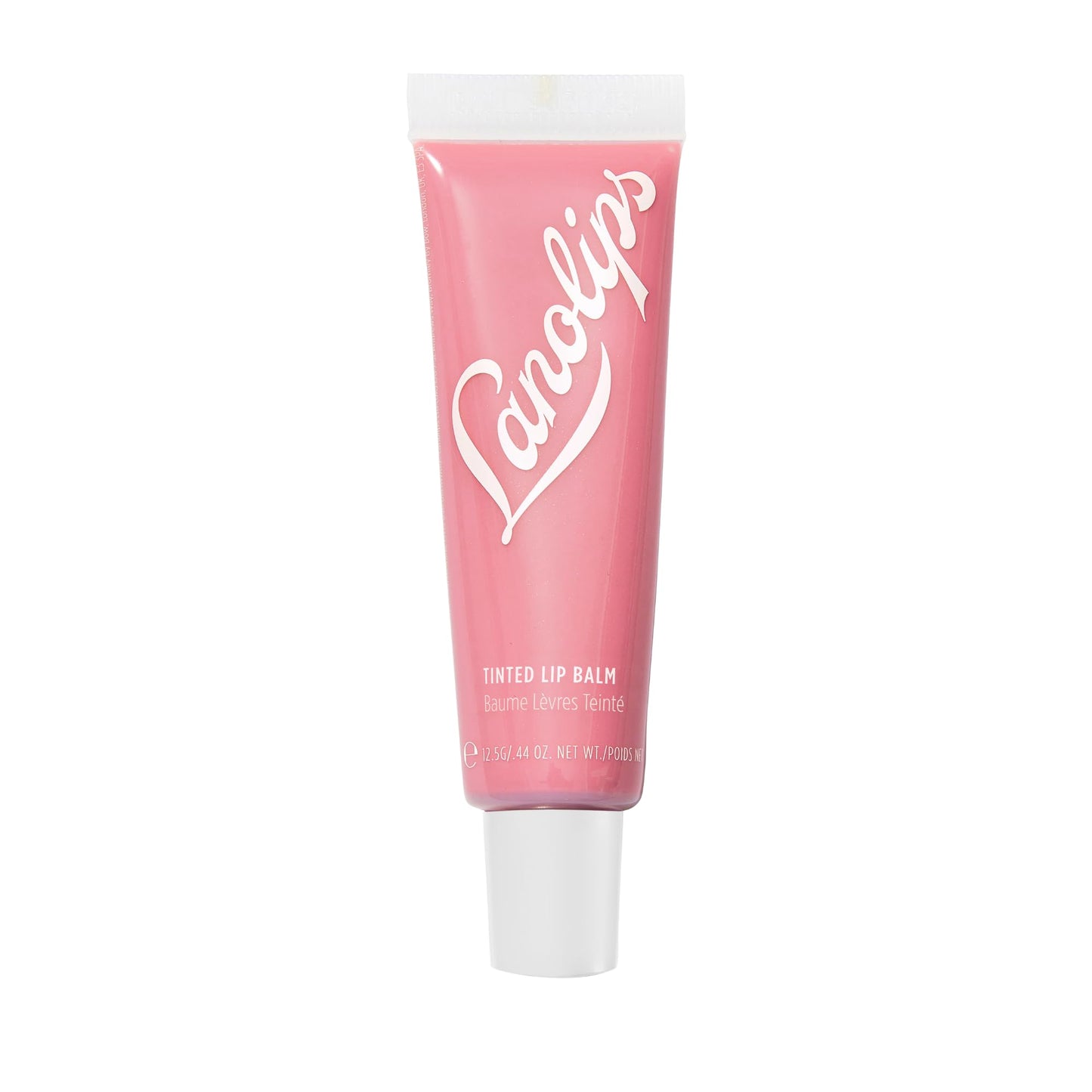 Lanolips Tinted Lip Balm - Enriched with Lanolin Oil for Shine & Hydration - Hydrating Tinted Lip Gloss Tube - Rose (12.5g / 0.44oz)