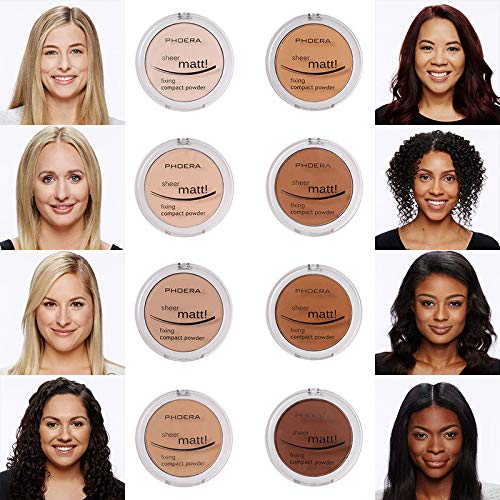 2 Pack PHOERA Matte Face Powder, Control Oil