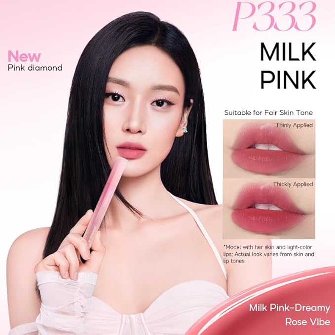 COLORKEY Soft Matte Water Tint | Matte Finishs | Long-Lasting | Moist Fit Without Stickiness | Moisturized | Waterproof (P333 Milk Pink)