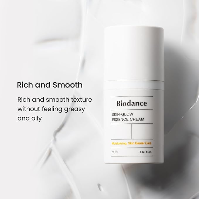 BIODANCE Skin-Glow Essence Cream, Moisturizing, Anti-Aging, Hyaluronic Acid & Ceramide Facial Moisturizer | 1.69 fl.oz, 50ml
