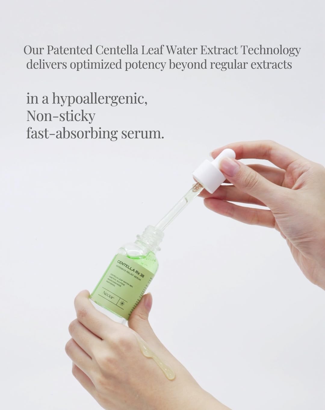 Centella Asiatica Serum Korean - Redness Corrector for Face - 38% Cica Leaf Water and Madecassoside - Ph Balanced - Barrier Support - Lightweight Calming - Rosacea Skincare Serum - Centella Ampoule