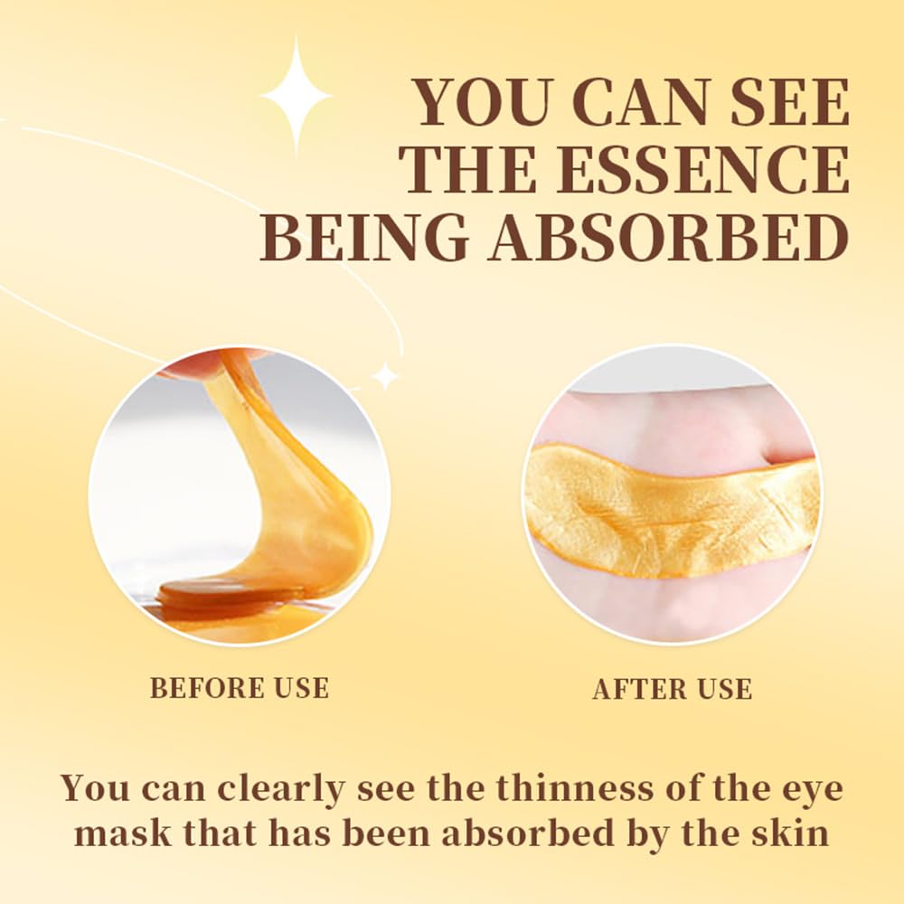 GHFCZOO 30 Pairs Lip & Eye Mask Set - Hydrating Golden Collagen Eye Patches for Dark Circles & Fine Lines, Moisturizing Peach Lip Spa Treatment | Anti-Aging Skincare Combo for Women