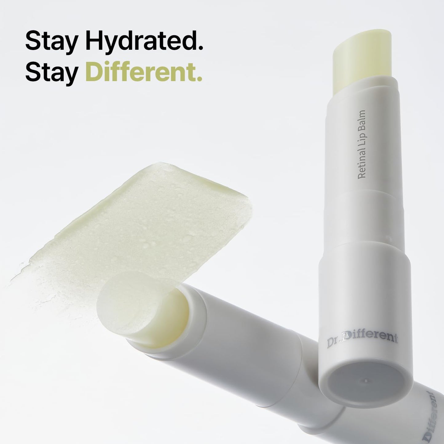 Dr.Different Retinal Lip Balm Clear, Anti-Wrinkle Lip Treatment with Deep Hydration & Long-Lasting Moisture, K-Skincare made by Korean Dermatologist, 0.14oz