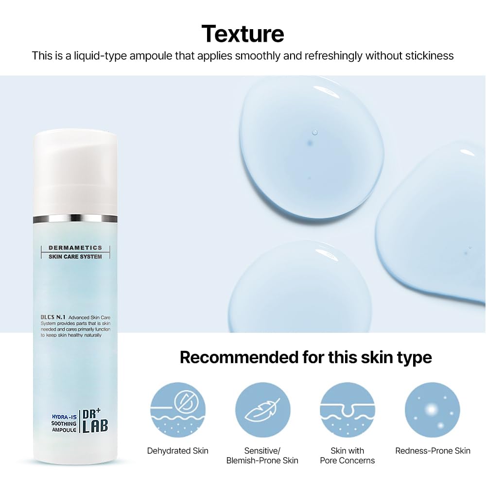 DR+LAB Hydra-15 Soothing Ampoule 5.07 fl oz /150ml Deep Hydrating Moisturizing for Dry, Sensitive Skin with Hyaluronic Acid Korean Skincare