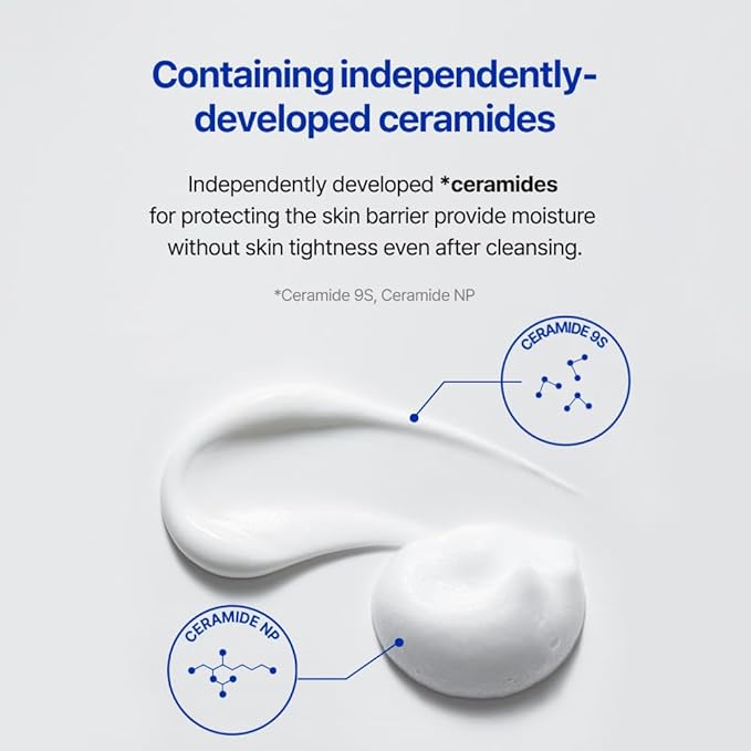 Real Barrier | Cream Cleansing Foam | Skin Barrier Face Wash | Sulfate-Free Amino Acid Moisturizing Face Cleanser | Ceramide Korean Facial Wash | Facial Cleanser for Women and Men | 4.05 fl oz (120ml)