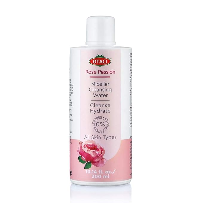 OTACI Rose Passion Micellar Cleansing Water, Face Cleansing Makeup Skin Remover Wash Rosewater Hydrating Moisturizer