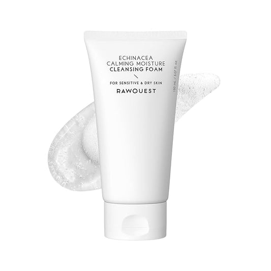 Echinacea Cleansing Gel Foam, Gentle Effective Cleanser, Impurities Remove, Hydrating, Soothing w/Hydracell, Hyaluronic Acid, Propendediol, SkinCare for Dry Sensitive Skin 5.07 fl oz / 150ml